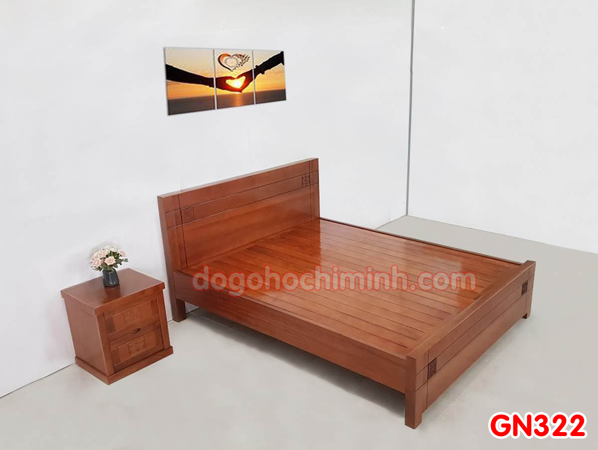 Giường ngủ gỗ đẹp cao cấp giá rẻ GN322