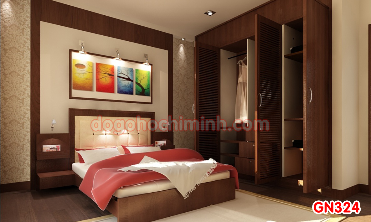 Giường ngủ gỗ đẹp cao cấp giá rẻ GN324