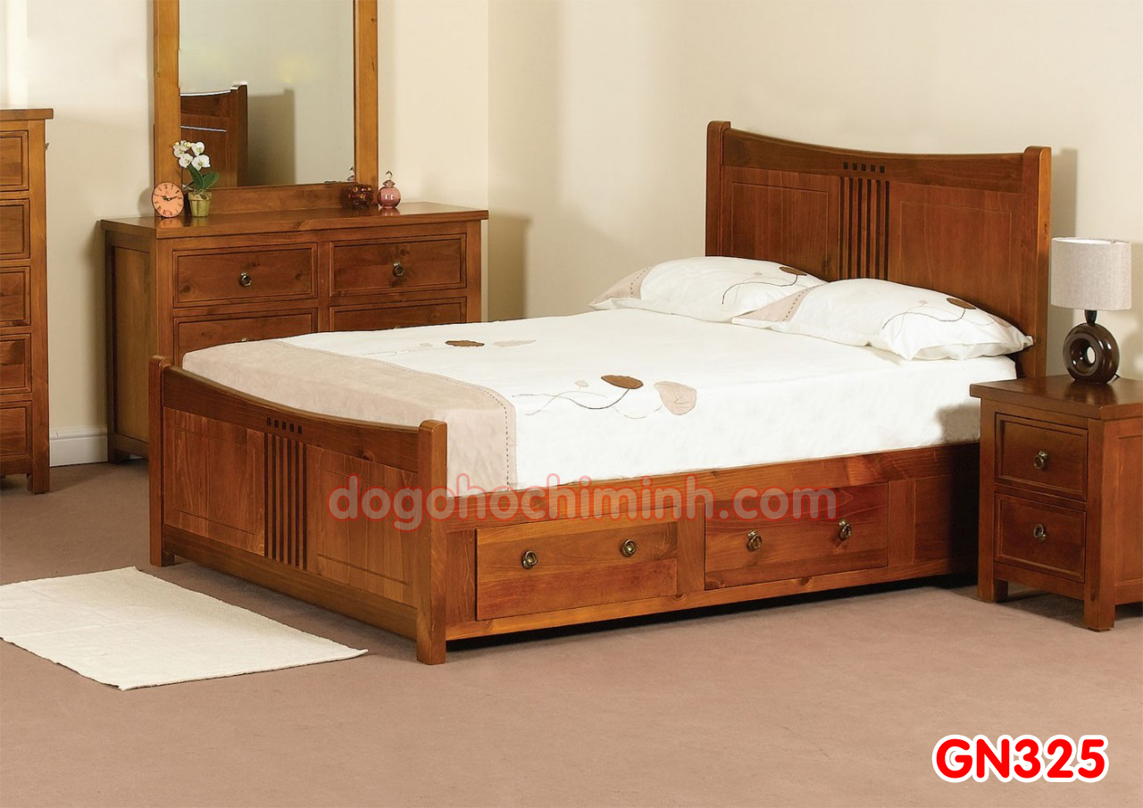 Giường ngủ gỗ đẹp cao cấp giá rẻ GN325