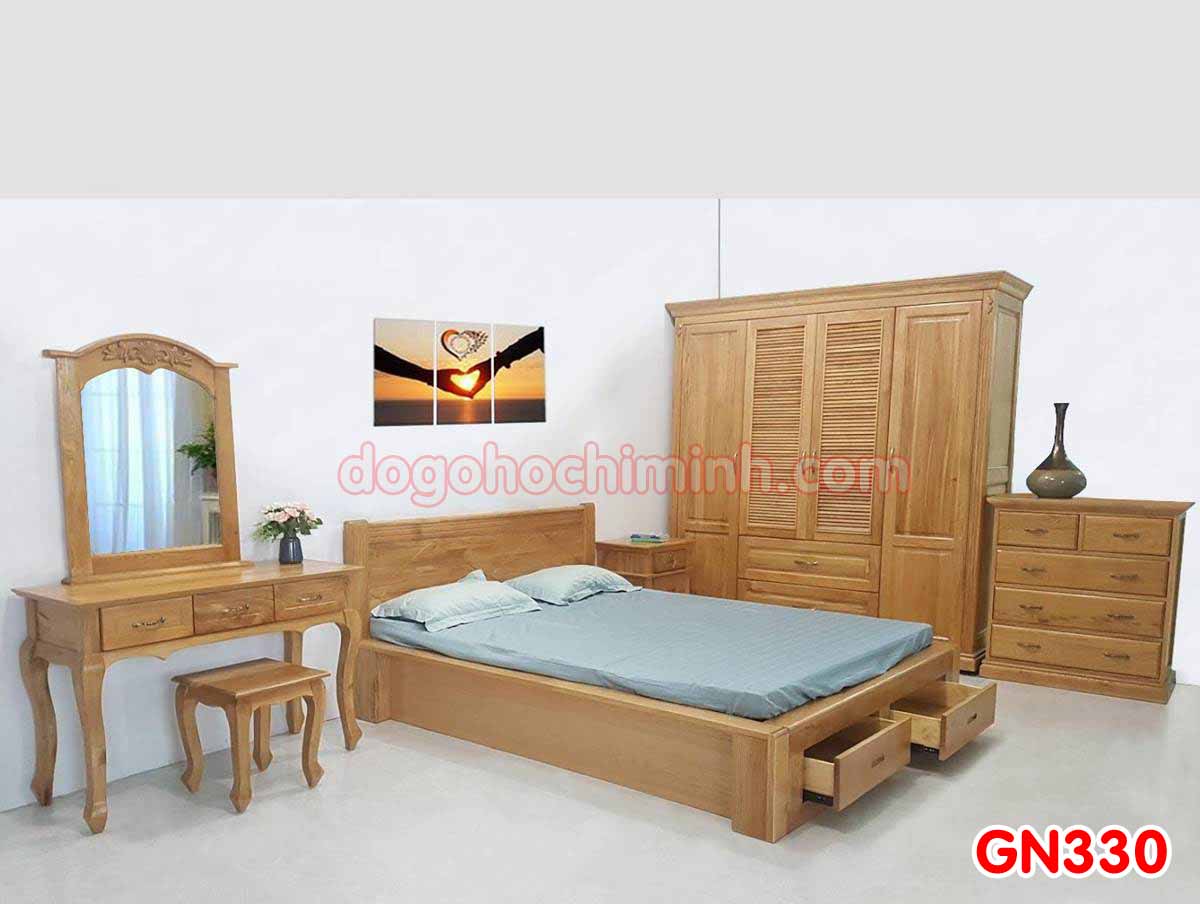 Giường ngủ gỗ đẹp cao cấp giá rẻ GN330