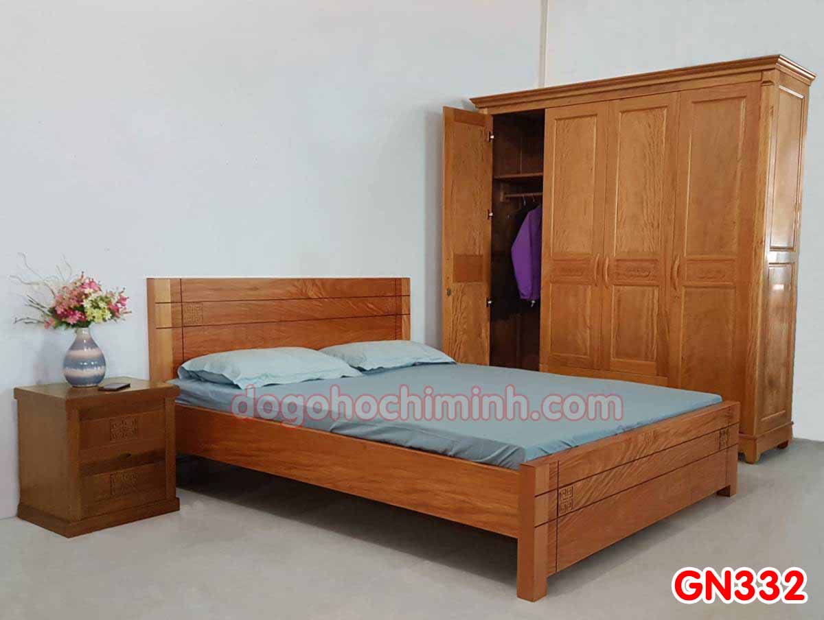 Giường ngủ gỗ đẹp cao cấp giá rẻ GN332