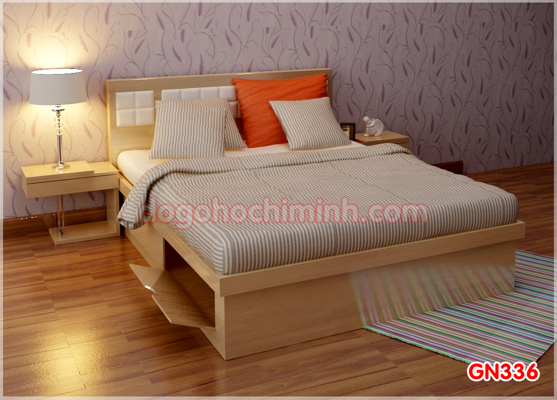 Giường ngủ gỗ đẹp cao cấp giá rẻ GN336
