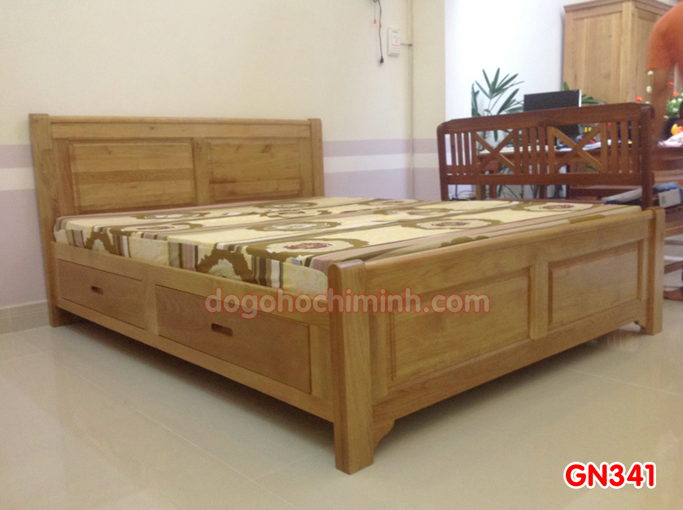 Giường ngủ gỗ đẹp cao cấp giá rẻ GN341