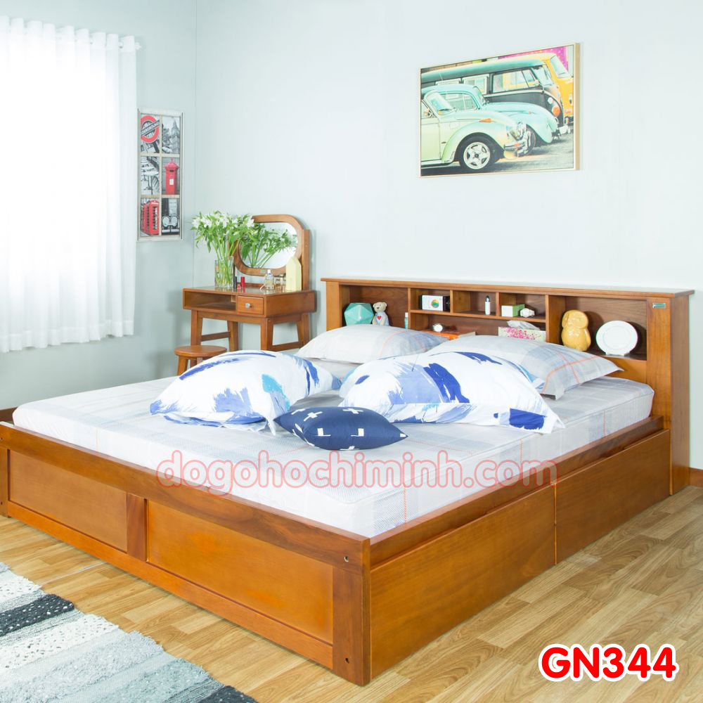Giường ngủ gỗ đẹp cao cấp giá rẻ GN344