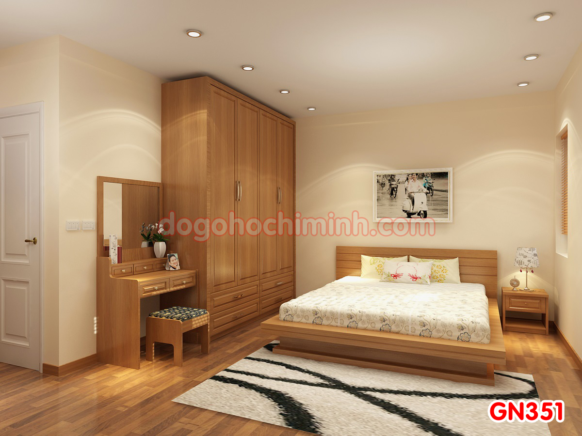 Giường ngủ gỗ đẹp cao cấp giá rẻ GN351