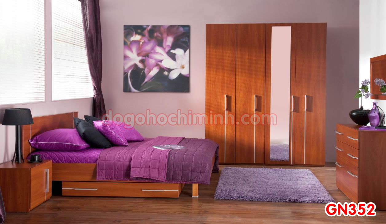 Giường ngủ gỗ đẹp cao cấp giá rẻ GN352
