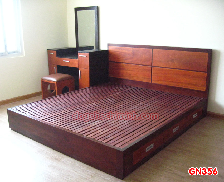 Giường ngủ gỗ đẹp cao cấp giá rẻ GN356