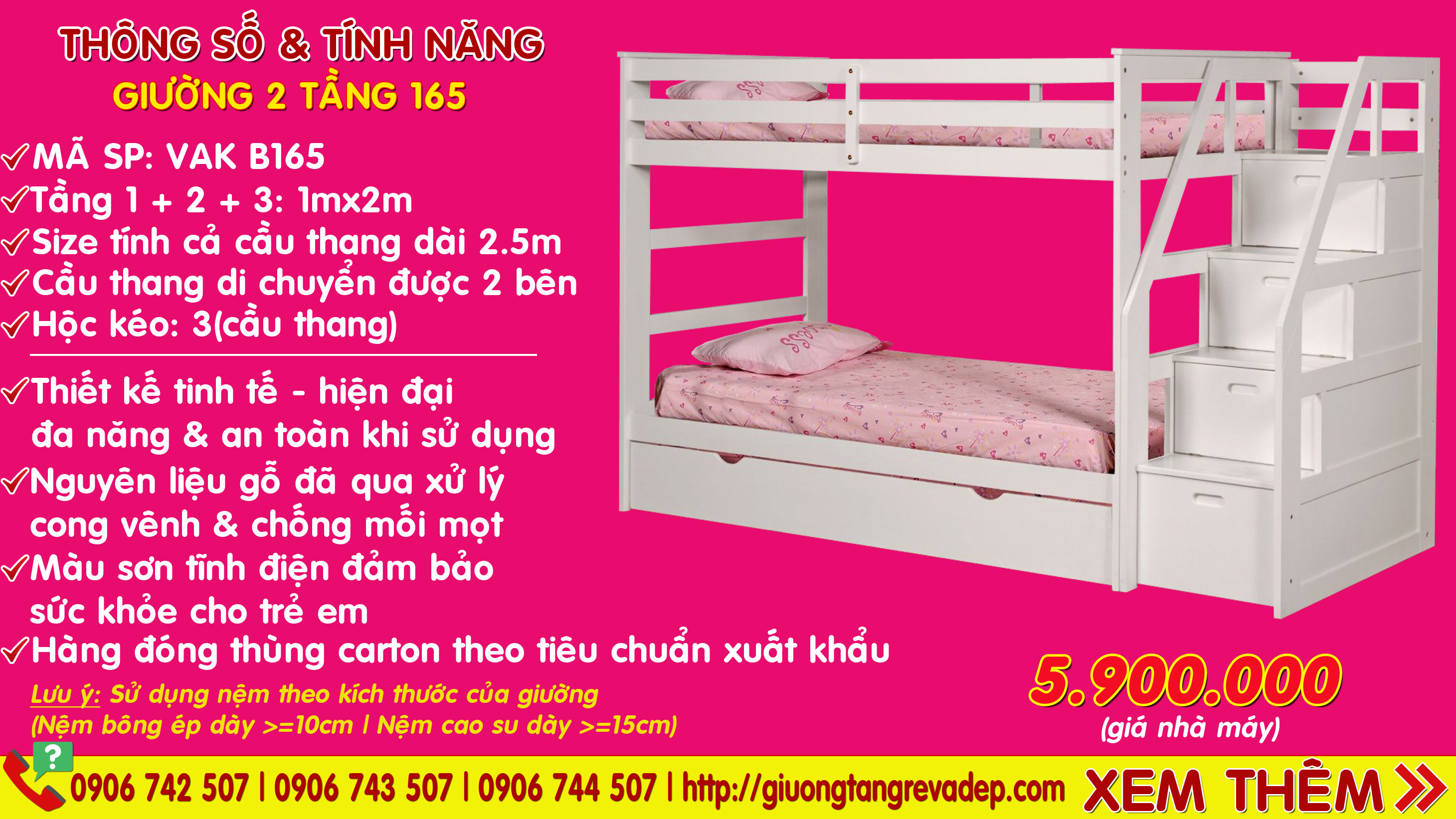 Địa điểm bán giường 3 tầng trẻ em 165 giá rẻ nhất tại QUẬN 4 - TPHCM